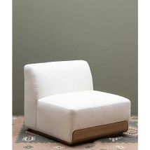 Chehoma - Fauteuil Patagonia bouclettes blanc 84x91x76cm