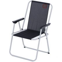 Fauteuil piccolo de camping pliable O'camp Noir - Dimensions : 57 x 55 x 80 cm