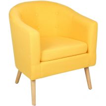 Fauteuil Tissu - Jaune - Scandinave - 646070cm