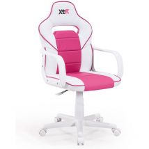 Fijalo - Fauteuil Pivotant Xtr Junior Blanc / Simili Cuir Fraise.
