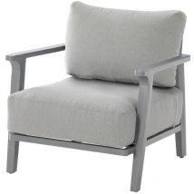 Hesperide - Fauteuil de salon de jardin Pulpy gris quartz en aluminium traité époxy - Hespéride