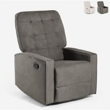 Le Roi Du Relax - Fauteuil relax inclinable avec rotation 360 et repose-pieds Anita - Gris foncé