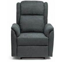 Fanmuebles - Fauteuil relax Barcelona Dom ouverture manuelle gris rembourré