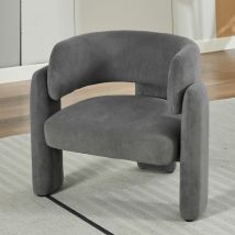 Tanant - Fauteuil relax, chaise d'appoint ergonomique en tissu tissu, coussin d'assise rembourré confortable, Fauteuil Paresseux pour salon, 78x52x74