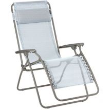 Lafuma Mobilier - Fauteuil Relax Jardin - Chaise Longue Zéro Gravité - Rt 2 - Batyline Iso - Bleu Ciel