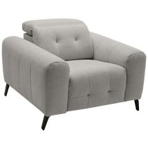 Vente-unique - Fauteuil relax électrique en tissu gris clodi