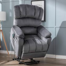 Fauteuil Relax électrique,Fauteuil de massage avec télécommande,chaise longue fonction massage et chaleur,Gris