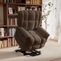 Pergar - Fauteuil relax, fauteuil de massage électrique, massage 8 points + chauffage lombaire, interface usb + type-c, 2 poches latérales, dossier