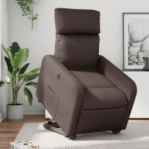 Maisonchic - Fauteuil relax, Fauteuil inclinable électrique marron similicuir pwfn52901 MaiosnChic