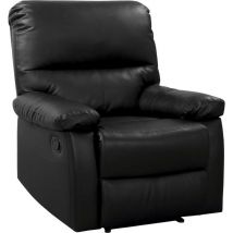 Habitat Et Jardin - Fauteuil relax 'Lincoln' - 90 x 89 x 103 cm - Noir