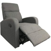 Effezeta Italia - Fauteuil Relax Manuel En Tissu Gris 77 X 93 X 106 H