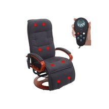 Fauteuil Relax Massant Londres En Tissu Gris Foncé