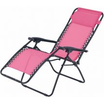 Fauteuil relax de jardin - O'Colors - Multi positions - Rose - Rose