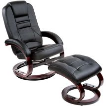 Fauteuil relax pied rond avec Repose-pieds Dossier réglable