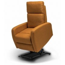 Fanmuebles - Fauteuil relax (Power Lift) Madrid Lido rembourré de couleur moutarde