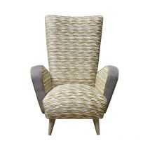 Fauteuil rétro à dossier haut et chenille