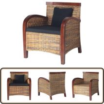 Fauteuil Rotin tissé à la main - Fauteuil Rotin - Fauteuil Design - Fauteuil Confortable - Fauteuil Salon - Fauteuil Chambre