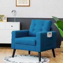 Fauteuil Salon 1 Personne Scandinave Canapé 1 Place Bois Hévéa CW60845