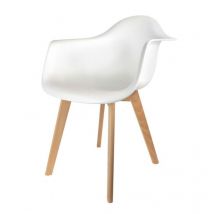 The Home Deco Factory - Fauteuil scandinave en polypropylène (Lot de 2)