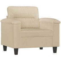 Chaise de canapé crème 60 cm tissu microfibre