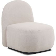 Cotecosy - Fauteuil style cocooning Fleepy Tissu bouclette Beige