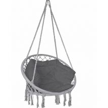 Fauteuil suspendu avec coussin gris