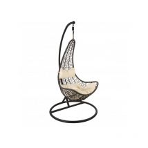 Fauteuil Suspendu en Polyrattan avec Coussins 79x70x120 cm