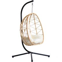 Fauteuil Suspendu en Rotin et Metal