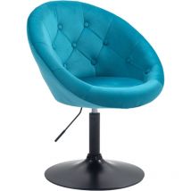 Fauteuil Svita havanna Fauteuil Lounge Club Tabouret de bar Chaise pivotante Rétro Pétrole/Noir