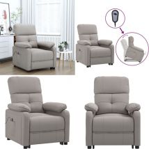 Fauteuil Taupe Tissu - Fauteuil Inclinable - Fauteuil Releveur - Fauteuil Confortable - Fauteuil Design - Fauteuil Taupe - Home & Living