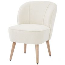 Bata - Fauteuil tivoli tissu bouclette blanc
