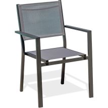 Dcb Garden - tolede - Sillón de jardín apilable de aluminio y lona plastificada