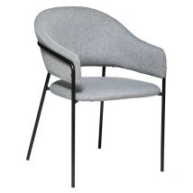Atmosphera Créateur D'intérieur - Fauteuil tissu gris Siron Atmosphera