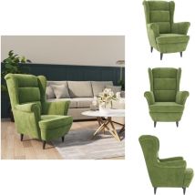 Vidaxl - Fauteuil vert clair velours - Fauteuil Vert - Fauteuil Velours - Chaise Confort - Meuble Salon - Mobilier Intérieur