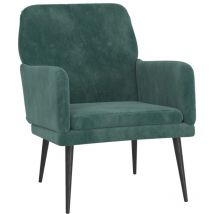 Lafomukea - Fauteuil Vert foncé 62x79x79 cm Velours