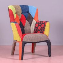 Nest Dream - Fauteuil vintage en tissu - Capitone - Multicouleur