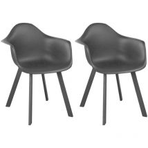Proloisirs - Fauteuils de jardin en aluminium et résine Jato (Lot de 2)