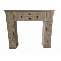 Faux Kaminrahmen mit Schubladen und Fächern 120x23x100 cm