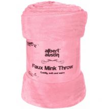 Asab - Large Throw Over Bed Sofa Warm Fleece Throw Blanket Soft Luxury 240cm pink - Pink