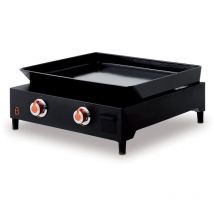 Brasero - favex - Plancha Saverio Acier 2 Feux Fabrication Française - Plaque en Fonte - Surface de cuisson 60 x 52 cm - Tiroir graisse - 4,6 kW