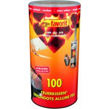 Favorit - Anzünder für Kamin, 100 Stück, Feuerkissen, Ofenanzünder, Kohleanzünder