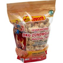 Favorit - Anzündwolle für Kamin, 64 Stück, Anzünder, Ofenanzünder, Anzündwürfel