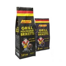 Grillbriketts 3 kg Sack Holzkohlebriketts aus Holzkohlenstaub gepresst - Favorit