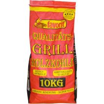 Grill Holzkohle 10 kg Sack, grosse Körnung, brennt schnell an - Favorit