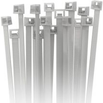 Confezione 100 Fascette Stringicavo Cablaggio Fissaggio Cavi Tubi Nylon Colore Bianco Dimensioni 200 x 3,5 mm - Diametro 4-4 Etelec FB20035