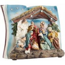 FBright Presepe di Natale con luci a LED, Caldi, Medidas: 25 x 12 x 17,5 cm
