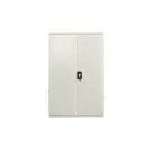 Mmt Furniture Designs Ltd - White Stainless Steel Filing cabinet with 3 shelves - 2 Door Lockable Filing Cabinet