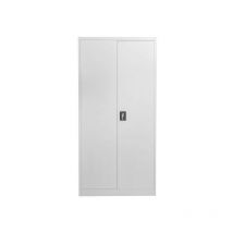 Mmt Furniture Designs Ltd - Grey Stainless Steel Filing cabinet with 4 shelves - 2 Door Lockable Filing Cabinet - Tall Metal Office Storage Cupboard