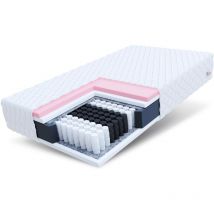 FDM Materasso 120x200 MEMORY a Molle Insacchettate 7 Zone di riposo Altezza 24 cm Rigidità H2 H3 Schiuma Memory Adatto a chi soffre di allergie