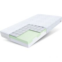 FDM - Materasso per bambini 80x160 cm paulo in Schiuma Altezza 16 cm Rigidità H3 9 zone Grano saraceno Oeko-Tex Adatto a chi soffre di allergie